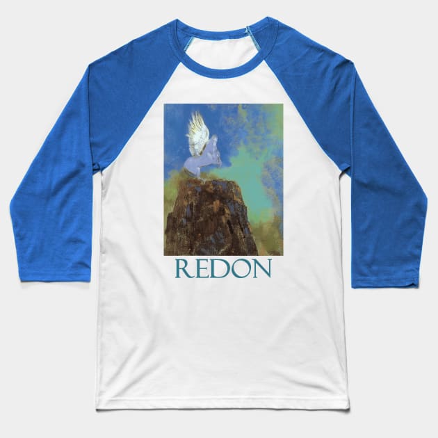 White Pegasus by Odilon Redon Baseball T-Shirt by Naves